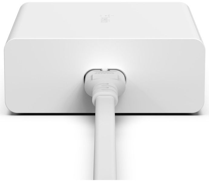 Зарядний пристрій мережевий Belkin 108Вт 2хUSB-С GAN PD PPS/2хUSB-A, білий (WCH010VFWH) 371556 фото