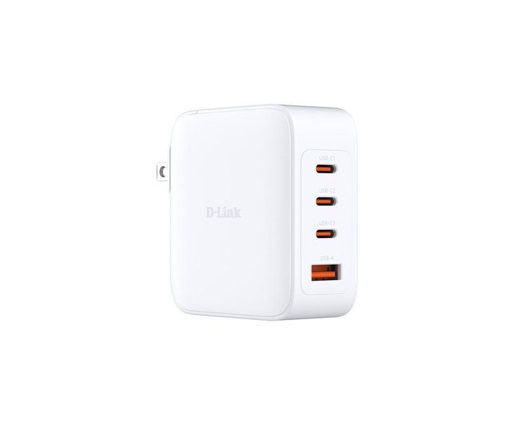 Зарядний пристрій мережевий D-Link DCF-141 140Вт GaN 3хUSB-С, 1xUSB-A, білий 395558 фото