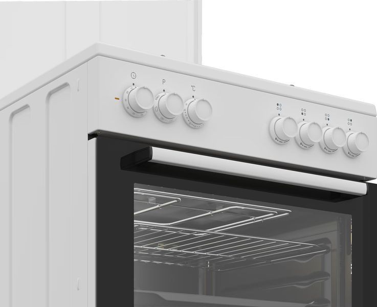Плита Beko комбінована, 66л, 60x60см, конвекція, білий (FBM62120WD) 375128 фото