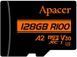 Карта пам'яті Apacer microSDXC UHS-I U3 128GB V30 A2 адаптер +SD (AP128GMCSX10U8-R) 318867 фото 2