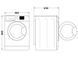 Пральна машина Whirlpool фронтальна, 9кг, 1400, A+++, 60см, дисплей, пара, інвертор, люк чорний, білий (FFB9448BVUA) 375196 фото 7