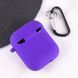 Силіконовий футляр з мікрофіброю для навушників Airpods 1/2 Фіолетовий / Ultra Violet 201989 фото 4