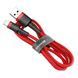 Кабель Baseus Cafule Lightning 2.4A (0.5m) (CALKLF-A19) red/black 331829 фото 6