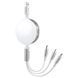 Кабель Proove Triple Sync 3 In1 Type-C + Micro USB + Lightning (1.2m) (CCTS20001502) White 316322 фото 1