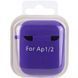 Силіконовий футляр з мікрофіброю для навушників Airpods 1/2 Фіолетовий / Ultra Violet 201989 фото 6