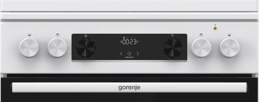 Плита Gorenje комбінована, 71л, 60x60см, дисплей, IconLed, чавун, білий (GK6C5WF) 374406 фото