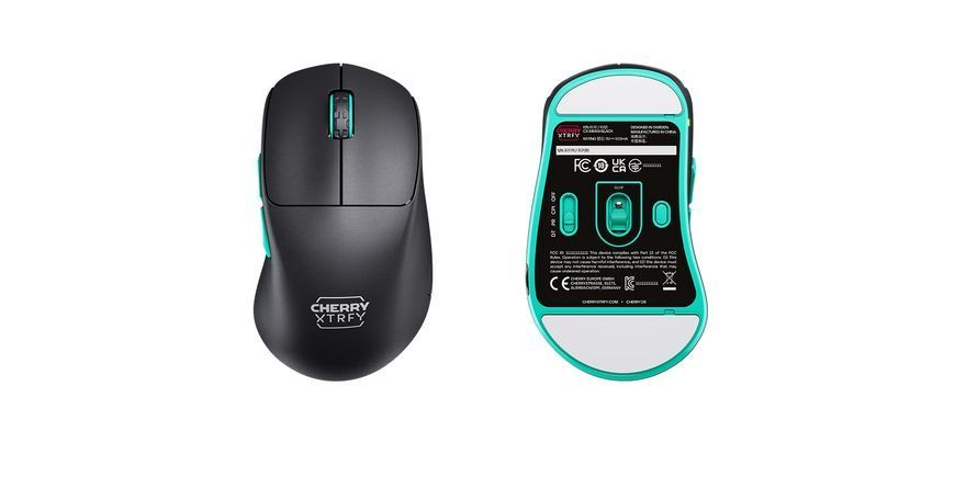 Миша Cherry Xtrfy M64, WL/USB-A, RGB, чорний (CX-M64W-BLACK) 369025 фото