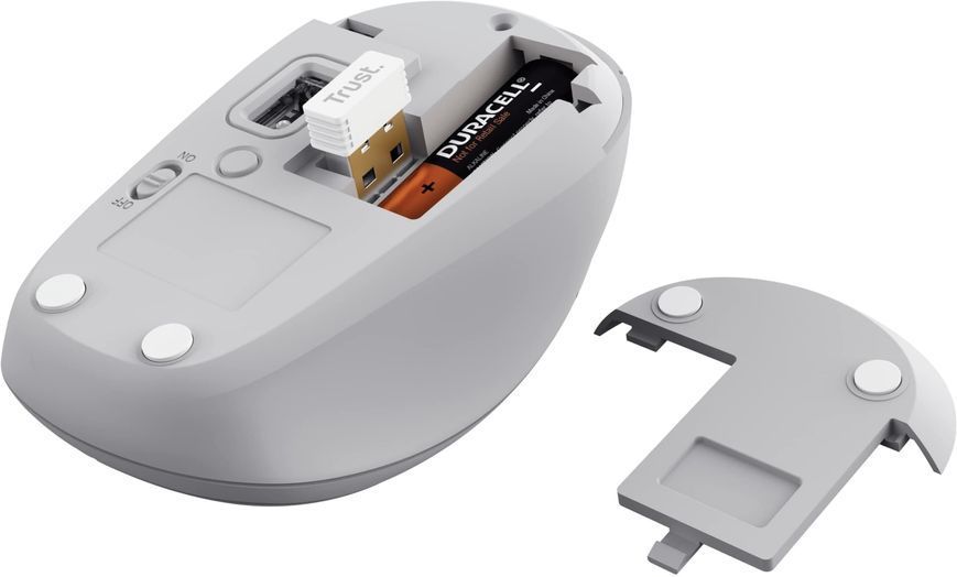 Миша Trust Yvi+ Compact Multi-Device, WL/BT/USB-A, білий 392638 фото
